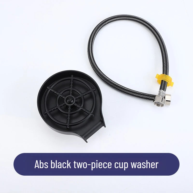 High-Pressure Cup Washer – Stainless Steel & ABS | Automatic Glass Rinser for Kitchen & Bar Sinks
