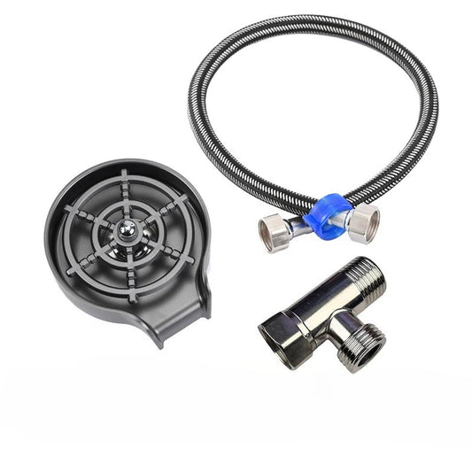 High-Pressure Cup Washer – Stainless Steel & ABS | Automatic Glass Rinser for Kitchen & Bar Sinks